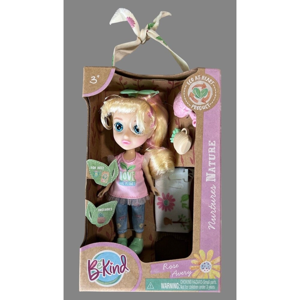 NEW Jada B-Kind Rose Avery Doll Nurtures Nature Eco Friendly 6”  Toy Accessories